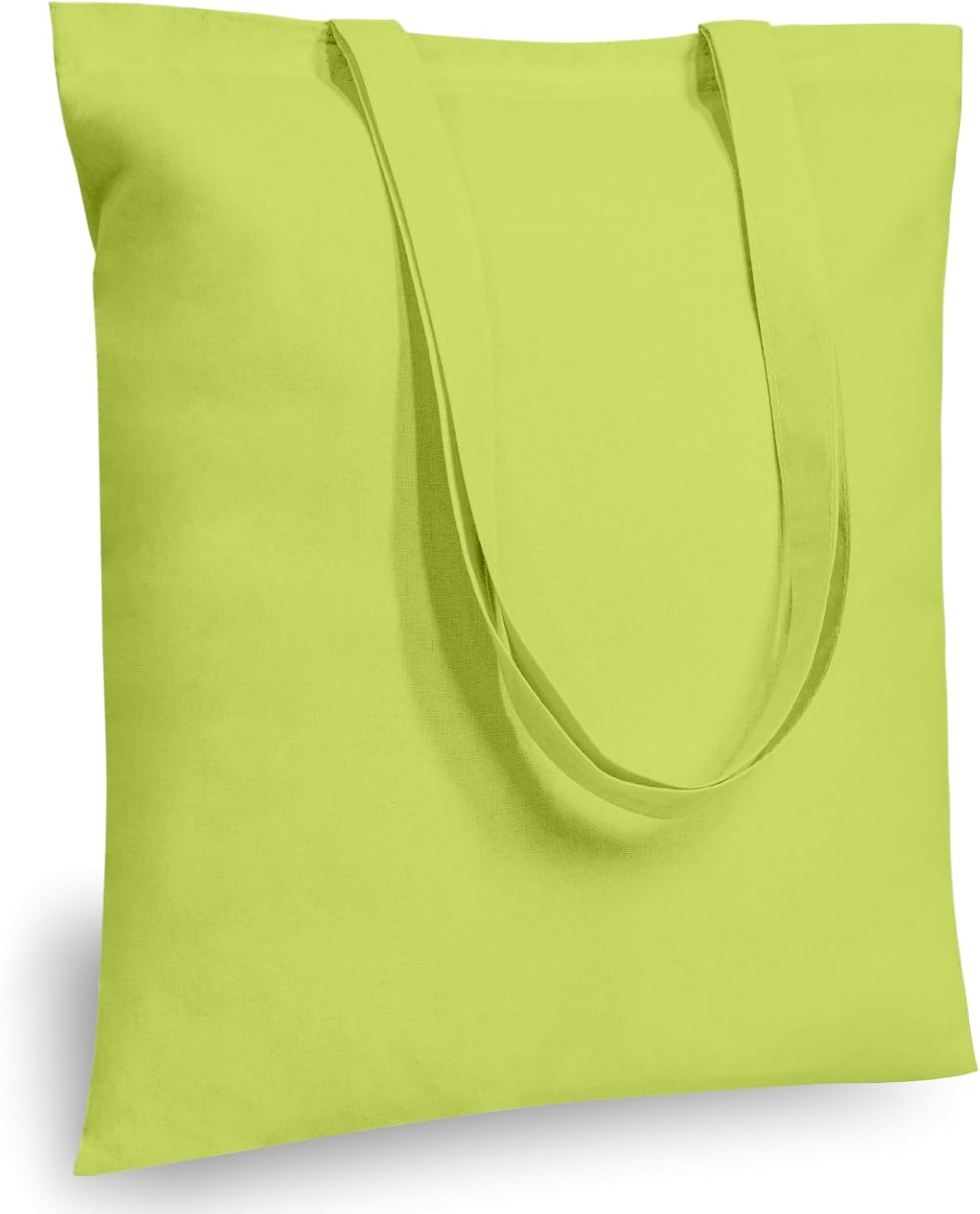 Durable 24-Pack 16x15 Apple Green Cotton Tote Bags for All Uses