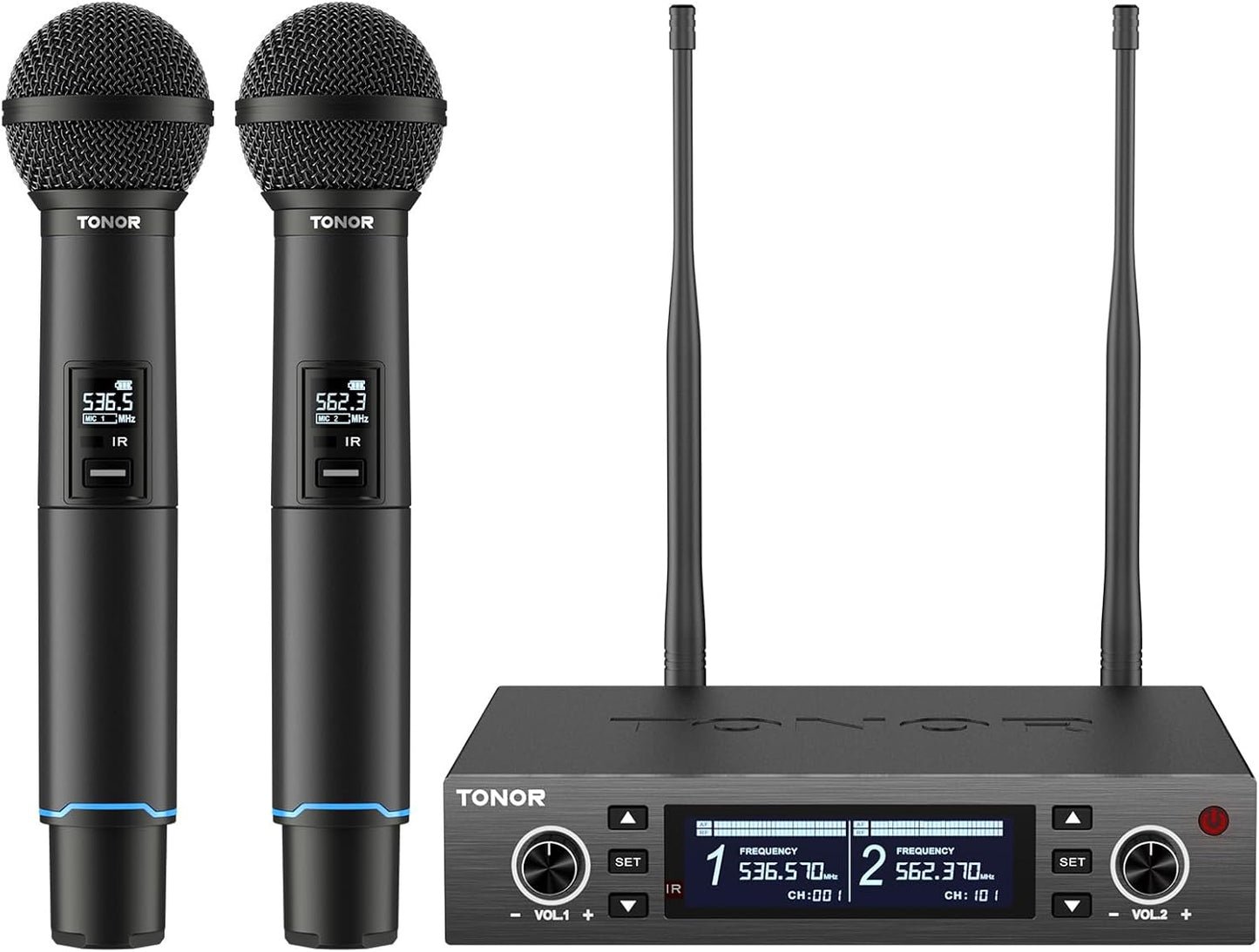 TONOR Professional Wireless Mic Set: Auto Pair, Rechargeable, 328ft Range!
