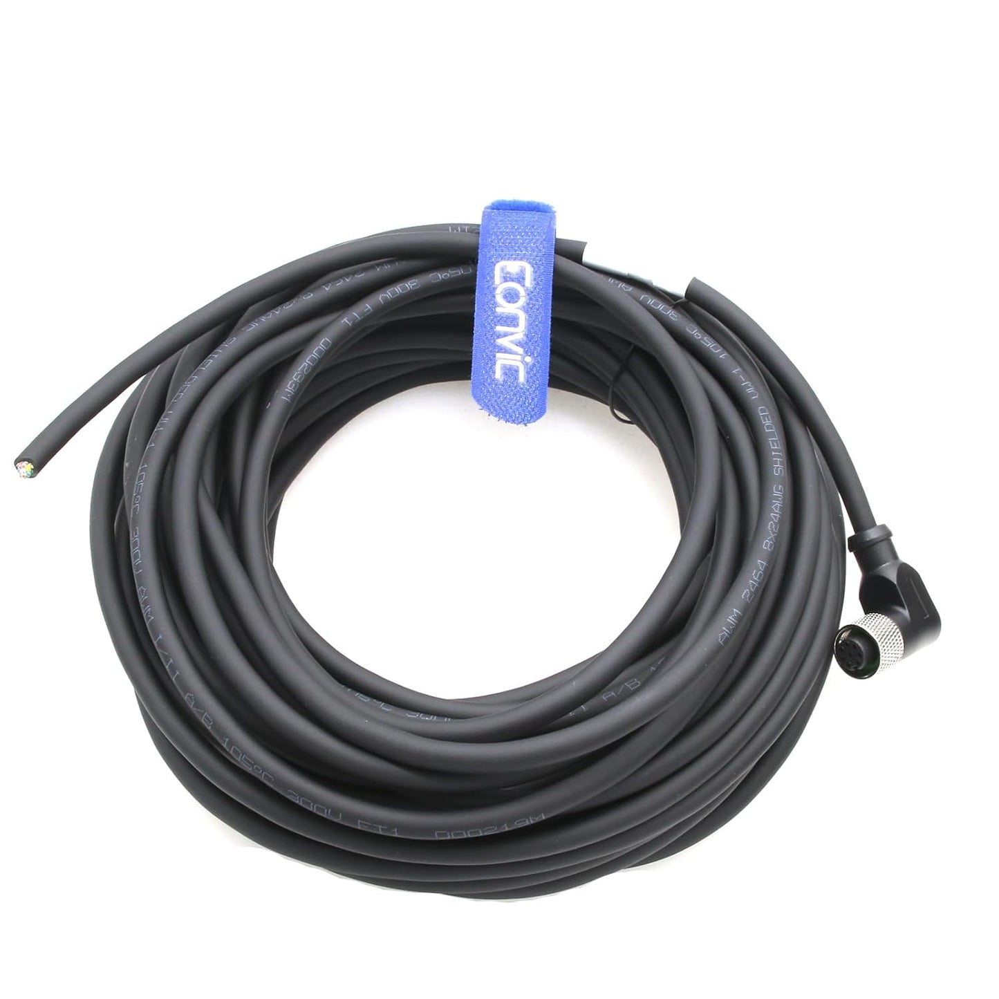 M12 Right Angle 8 Pin Female Connector for Industrial Sensors