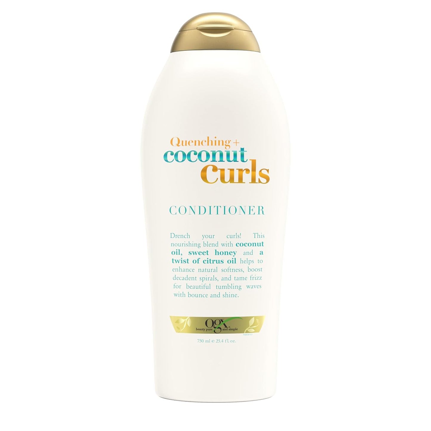 OGX Coconut Curls Conditioner, Hydrating & Curl-Enhancing, 25.4 fl oz