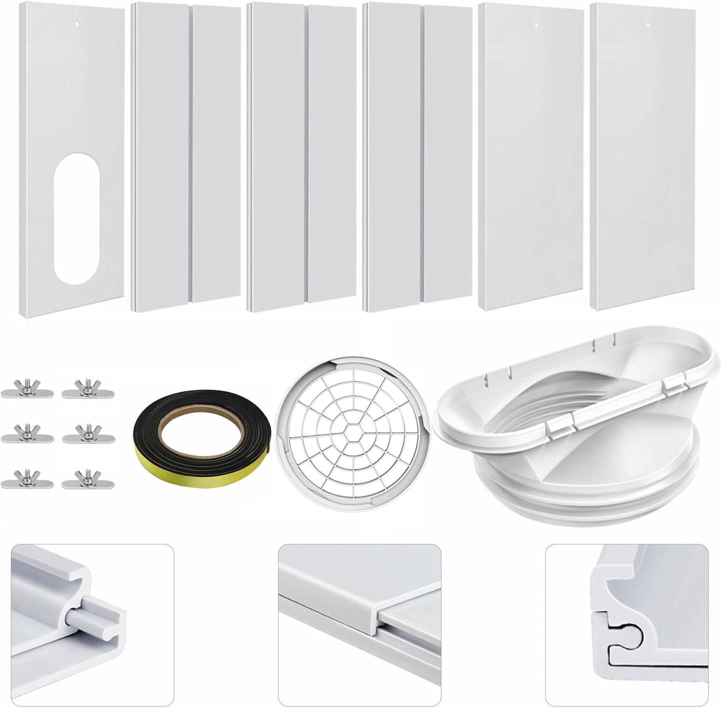 Universal Portable AC Vent Kit for Any Exhaust Hose! Boost Cooling Efficiency!