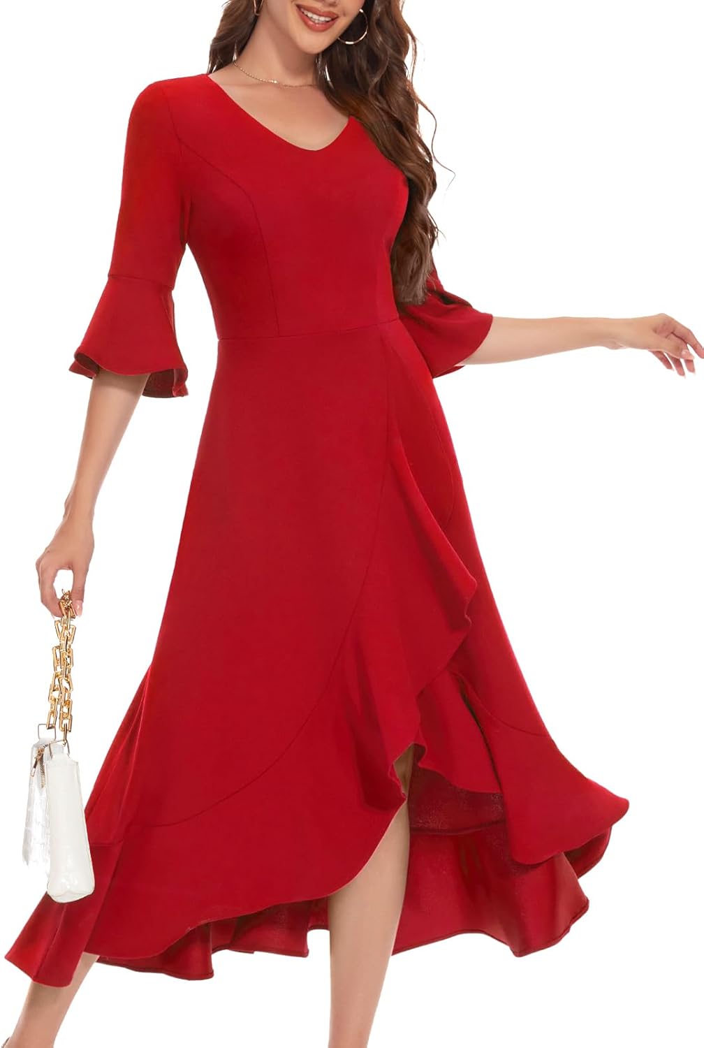 Elegant Bell Sleeve Cocktail Dress by HomRain