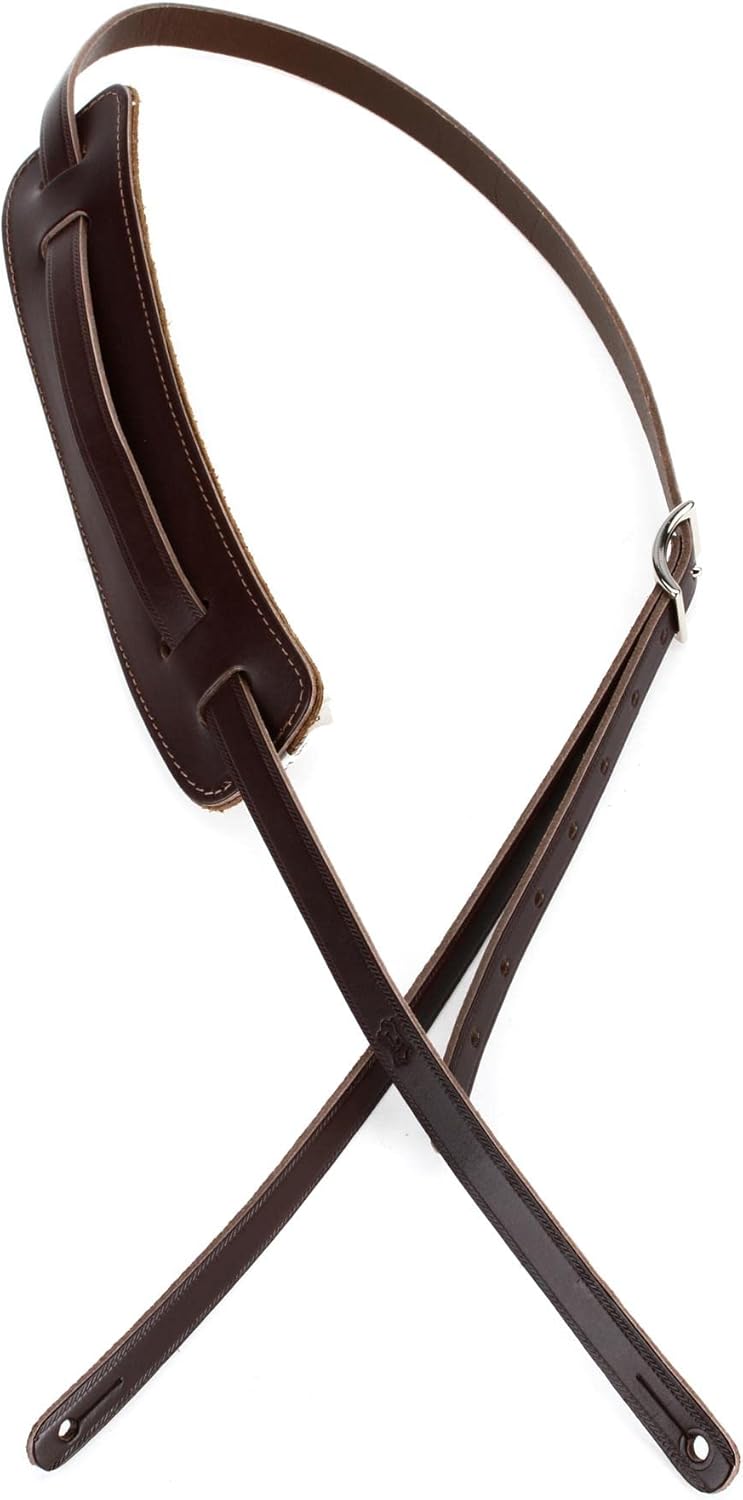 Levy's M25 Dark Brown Leather Guitar Strap