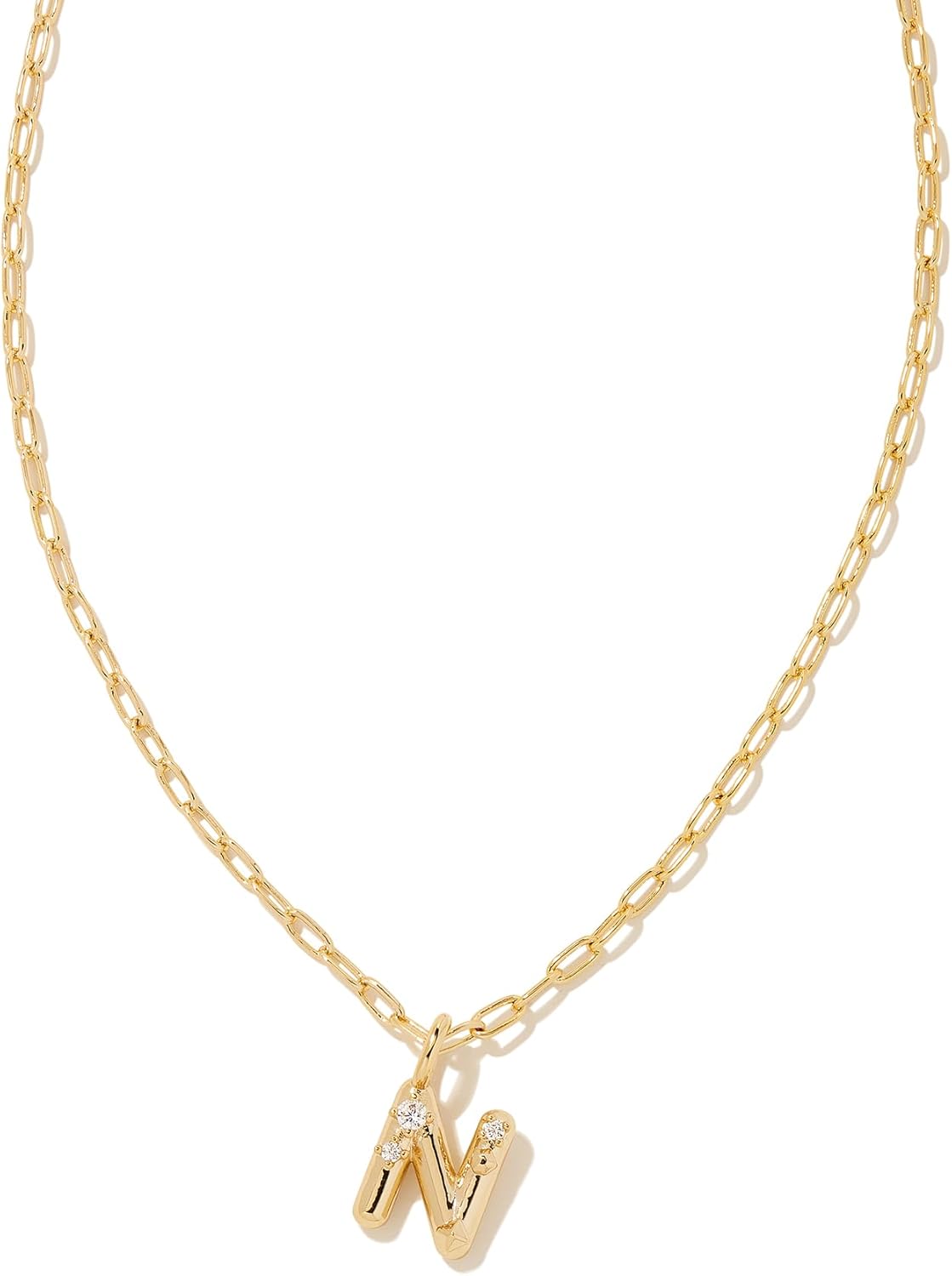 Kendra Scott Crystal Letter Short Pendant Necklace for Women
