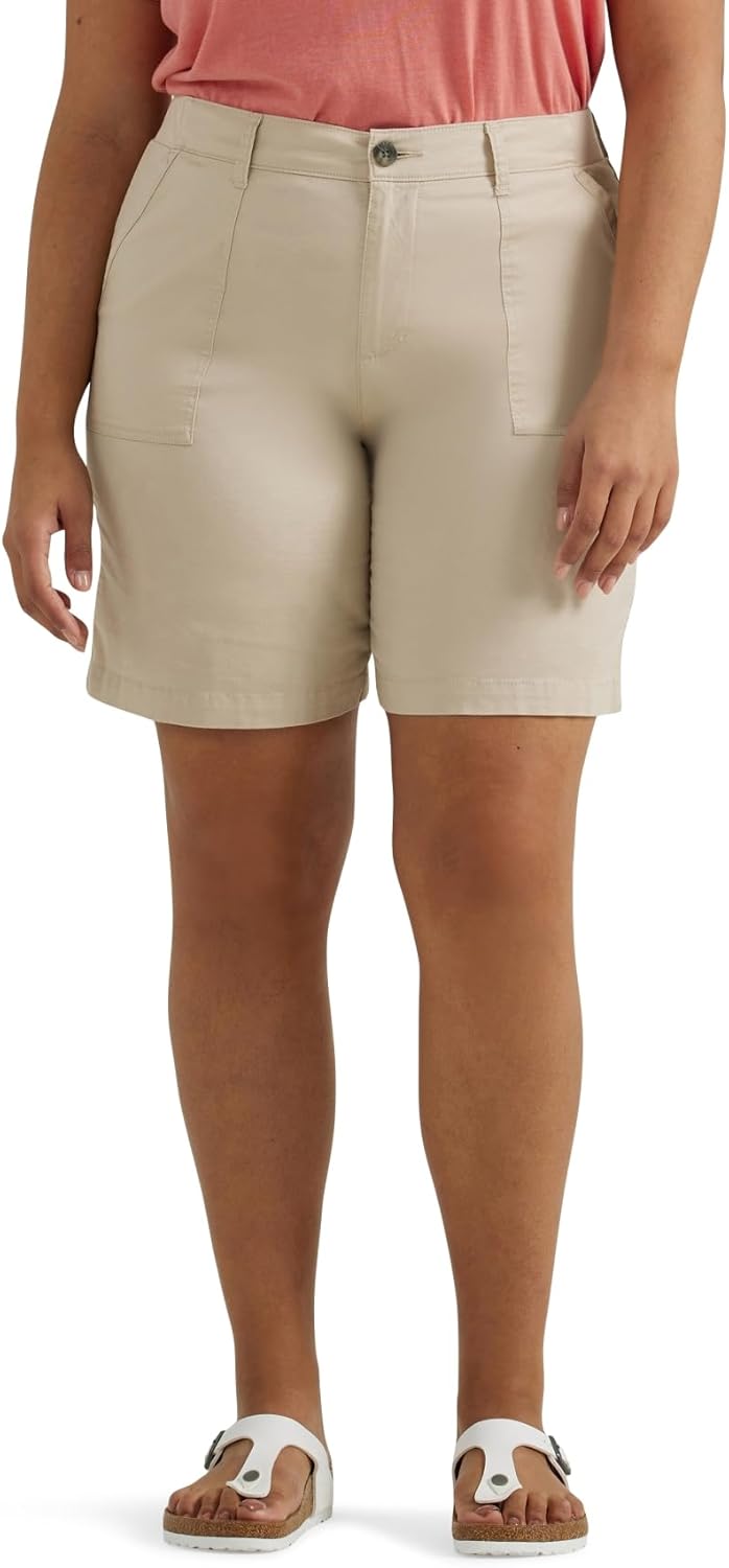 Lee Women's Plus Size Ultra Lux Comfort Utility Bermuda Shorts