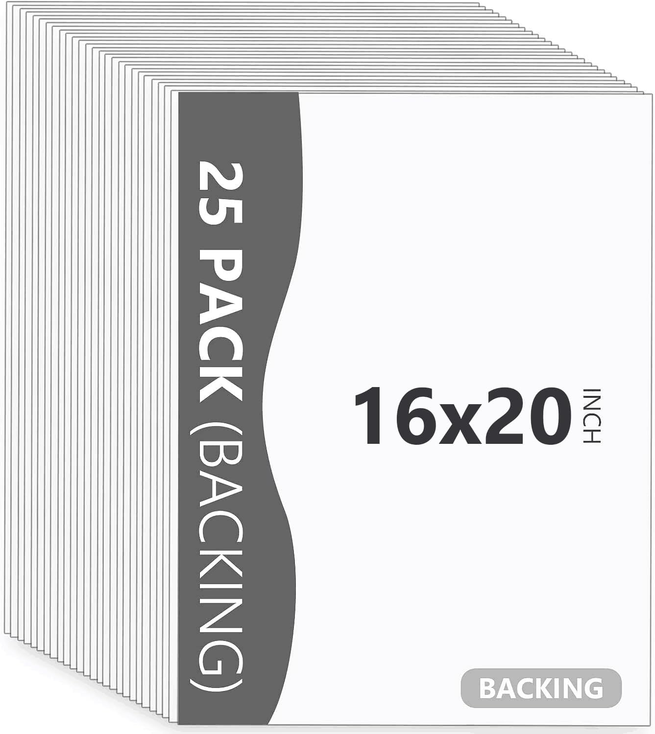 Somime 25 Pack Backing Boards - Durable 16x20 Uncut Matboards