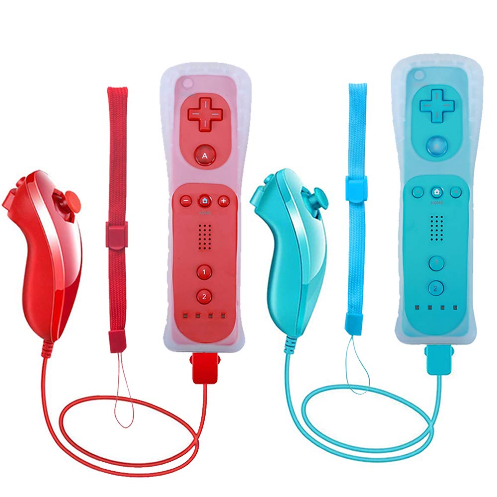Wii Remote Controller 2 Pack Wireless Game Controller Set