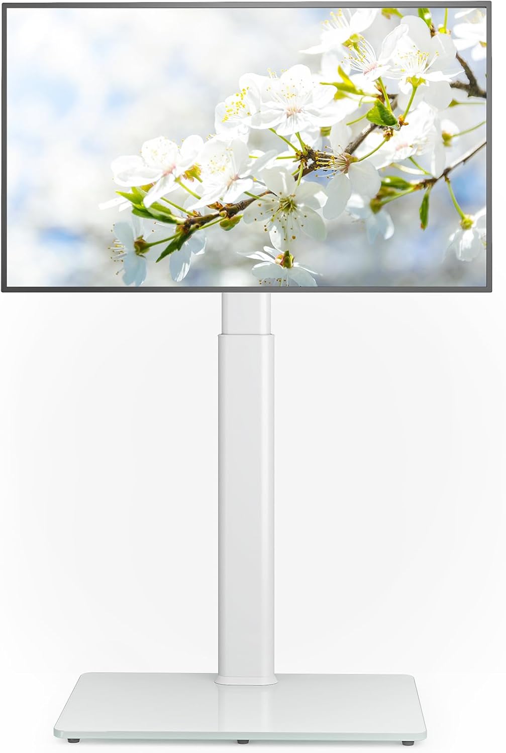 Swivel TV Stand: Adjustable Height, Space-Saving Design - Fits 27-65 TVs