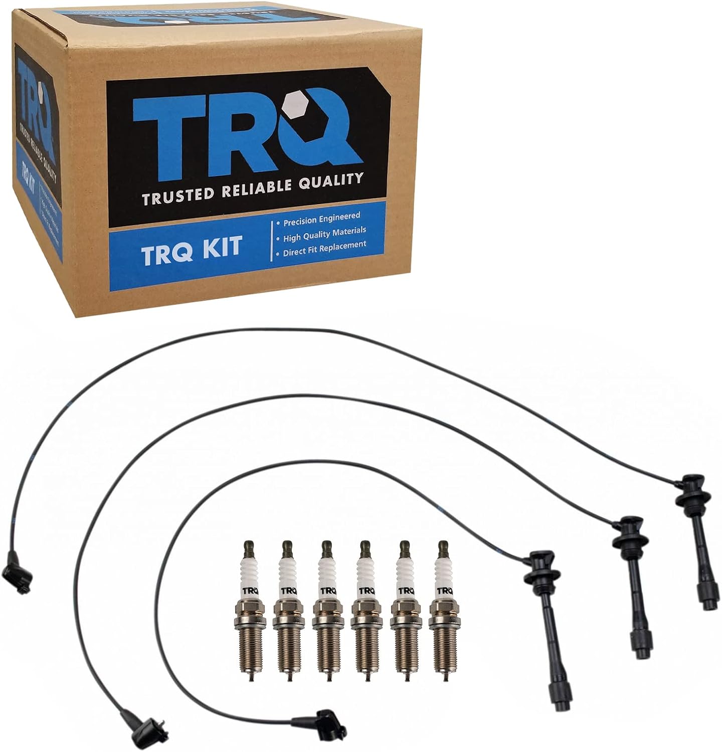 TRQ Ignition Kit Spark Plugs Wire Set for Lexus and Toyota