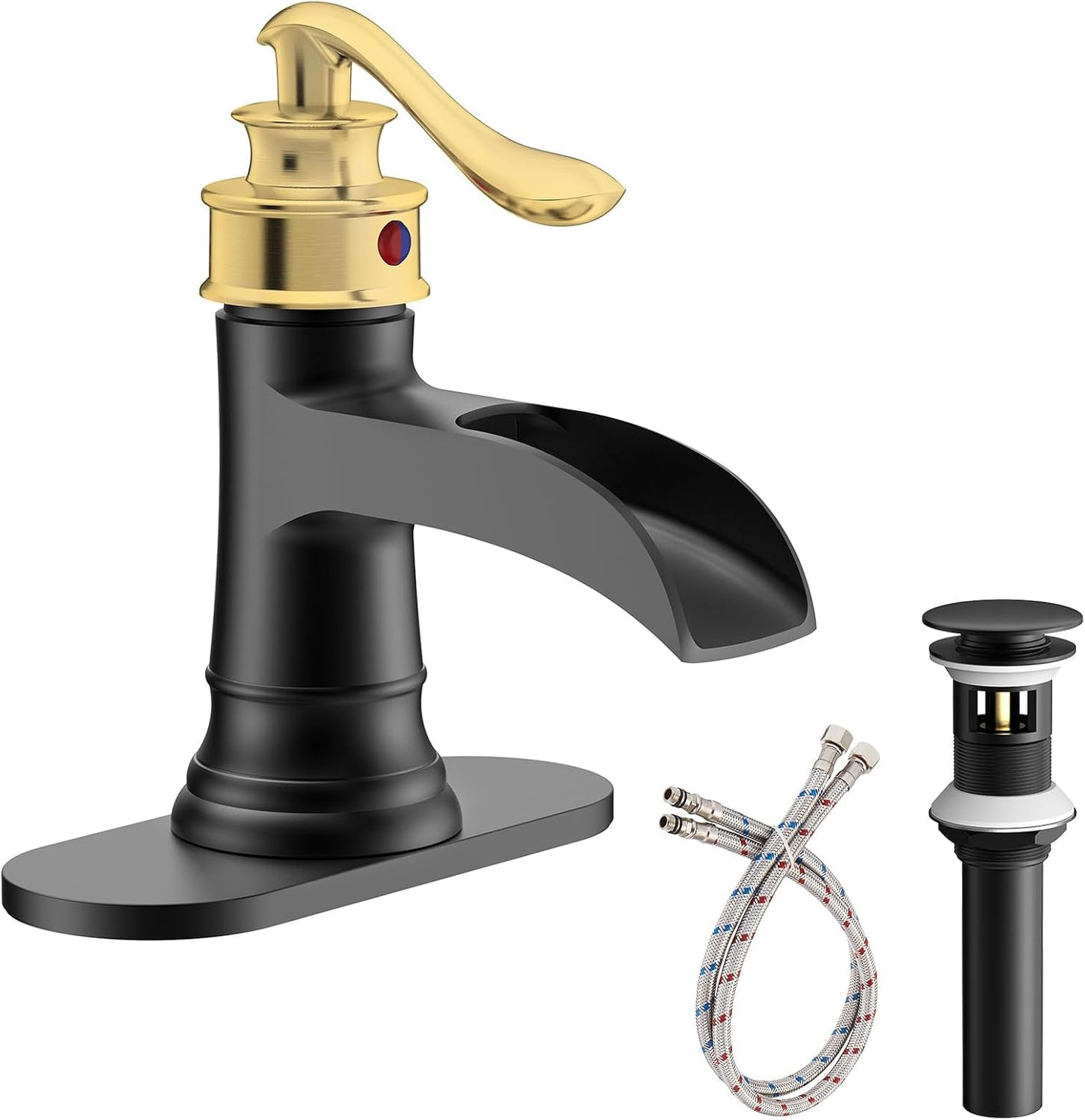 Homevacious Black and Gold Waterfall Bathroom Faucet Review