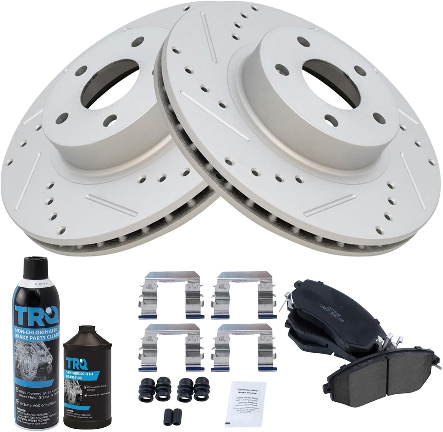 TRQ Front Performance Brake Pad & Rotor Kit for Scion FR-S
