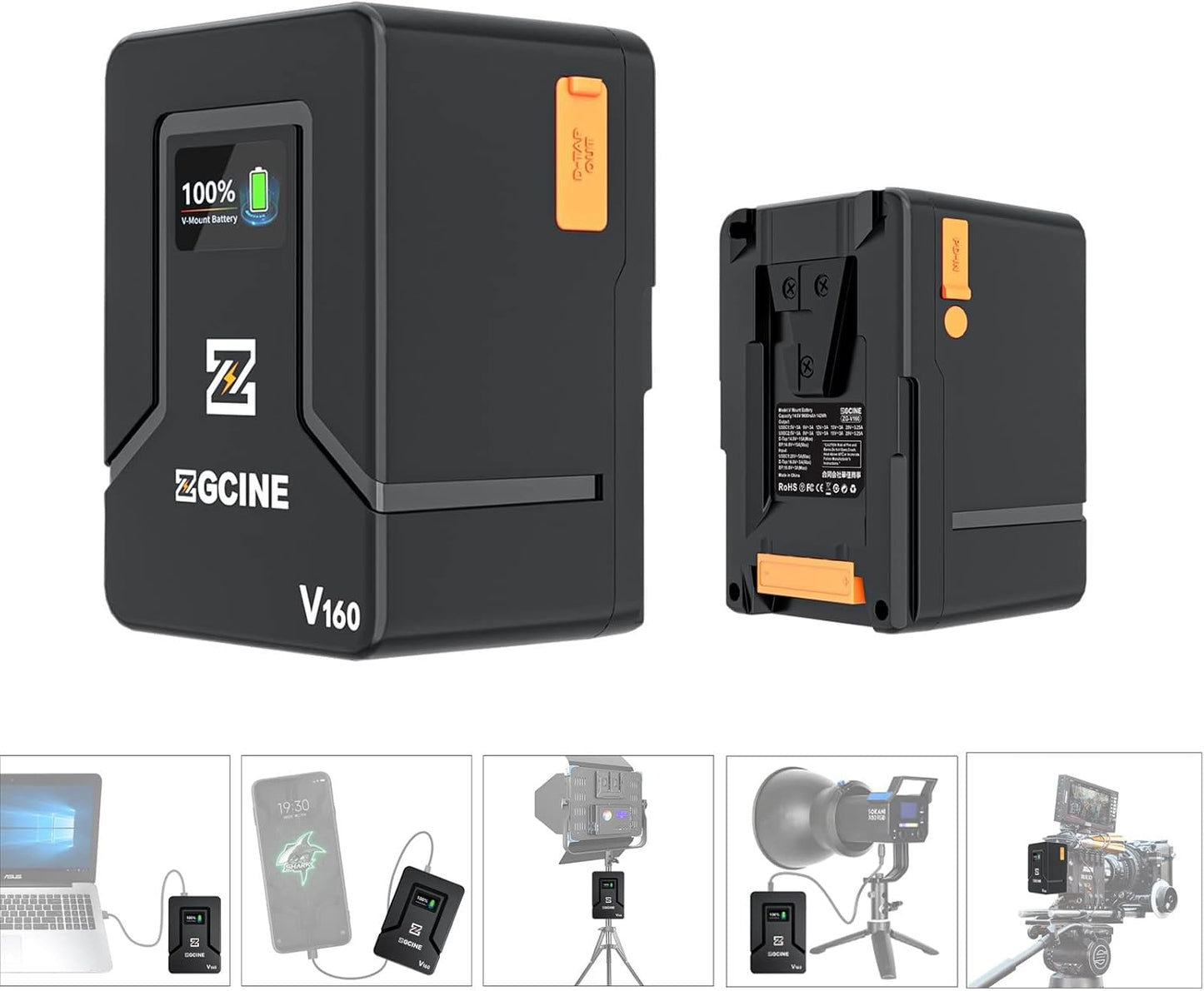 High Capacity V-Mount Battery for Aputure 120D and 300D Series