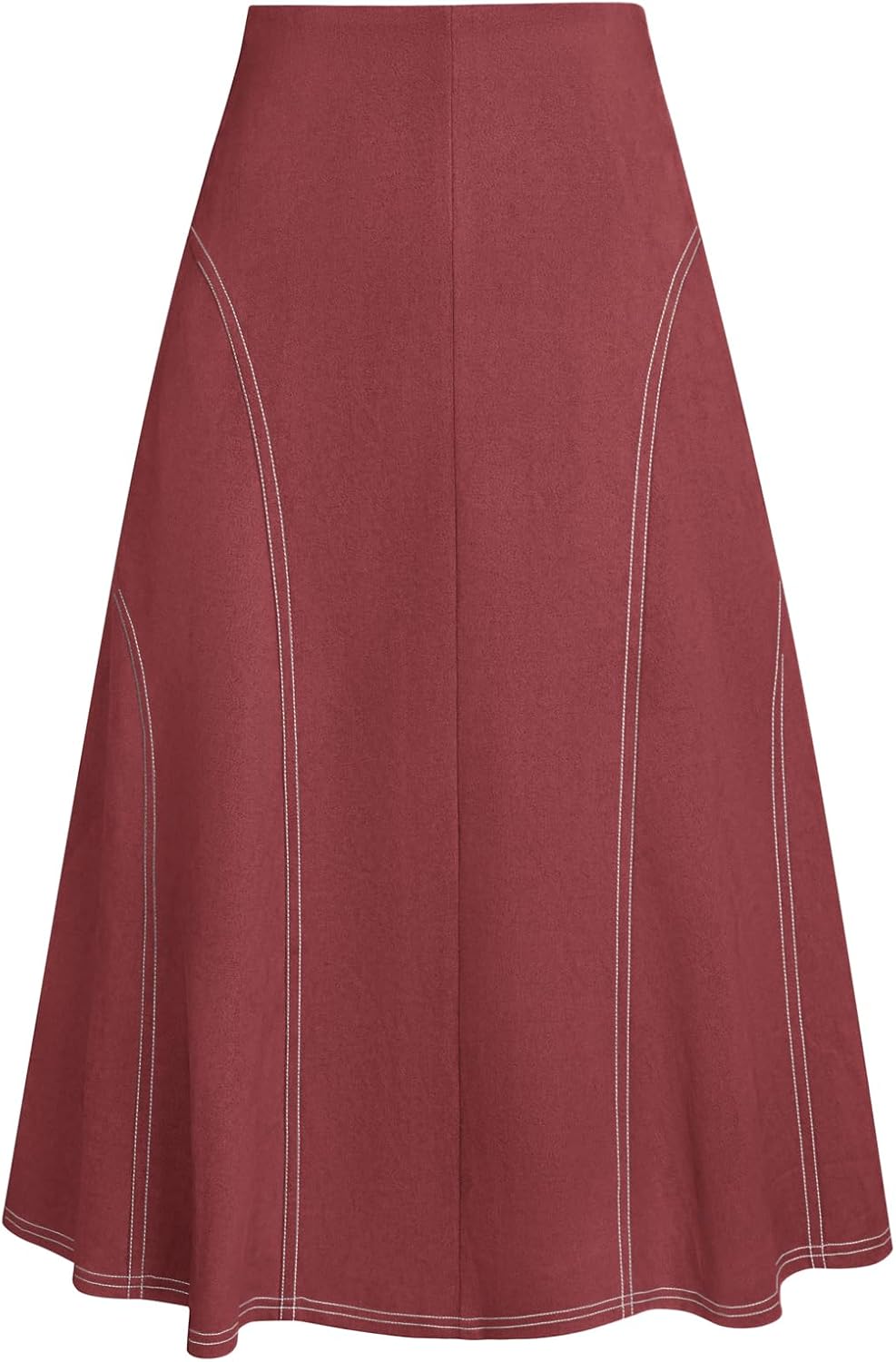 Kate Kasin Women's Suede Midi Skirt for Fall and Winter Style