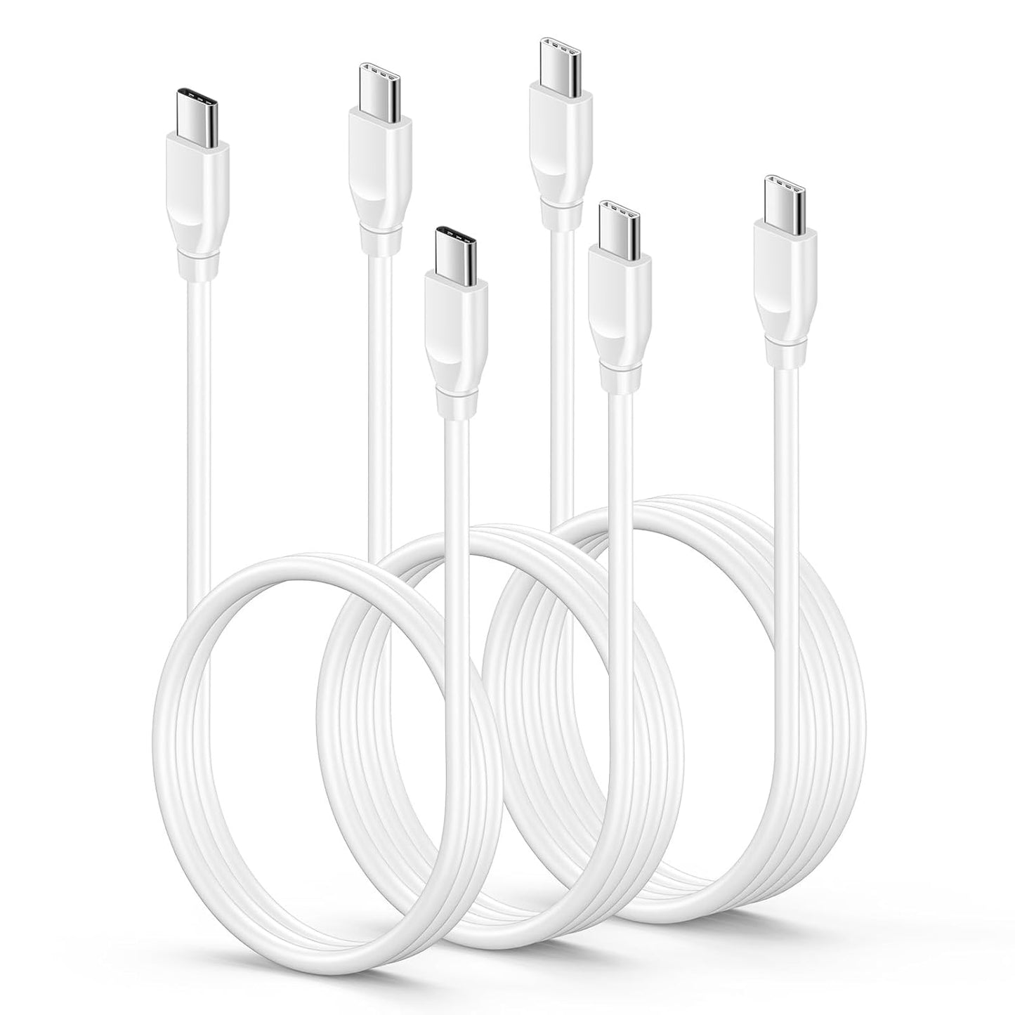 ABCPOW USB C Fast Charger Cord 3-Pack - Rapid Charging for iPhone & Android