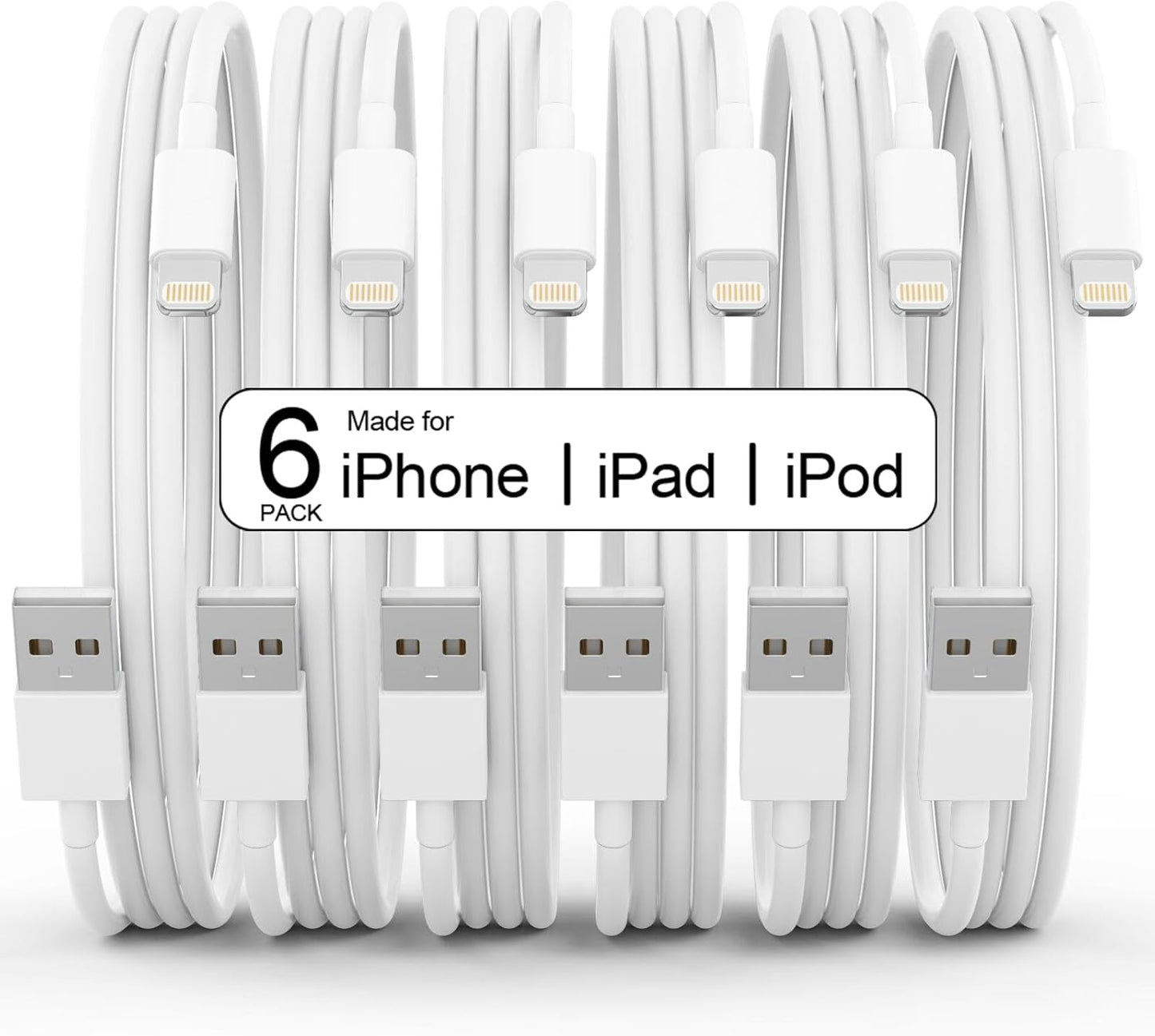Apple MFi Certified Long iPhone Charger - Fast Charge & Sync
