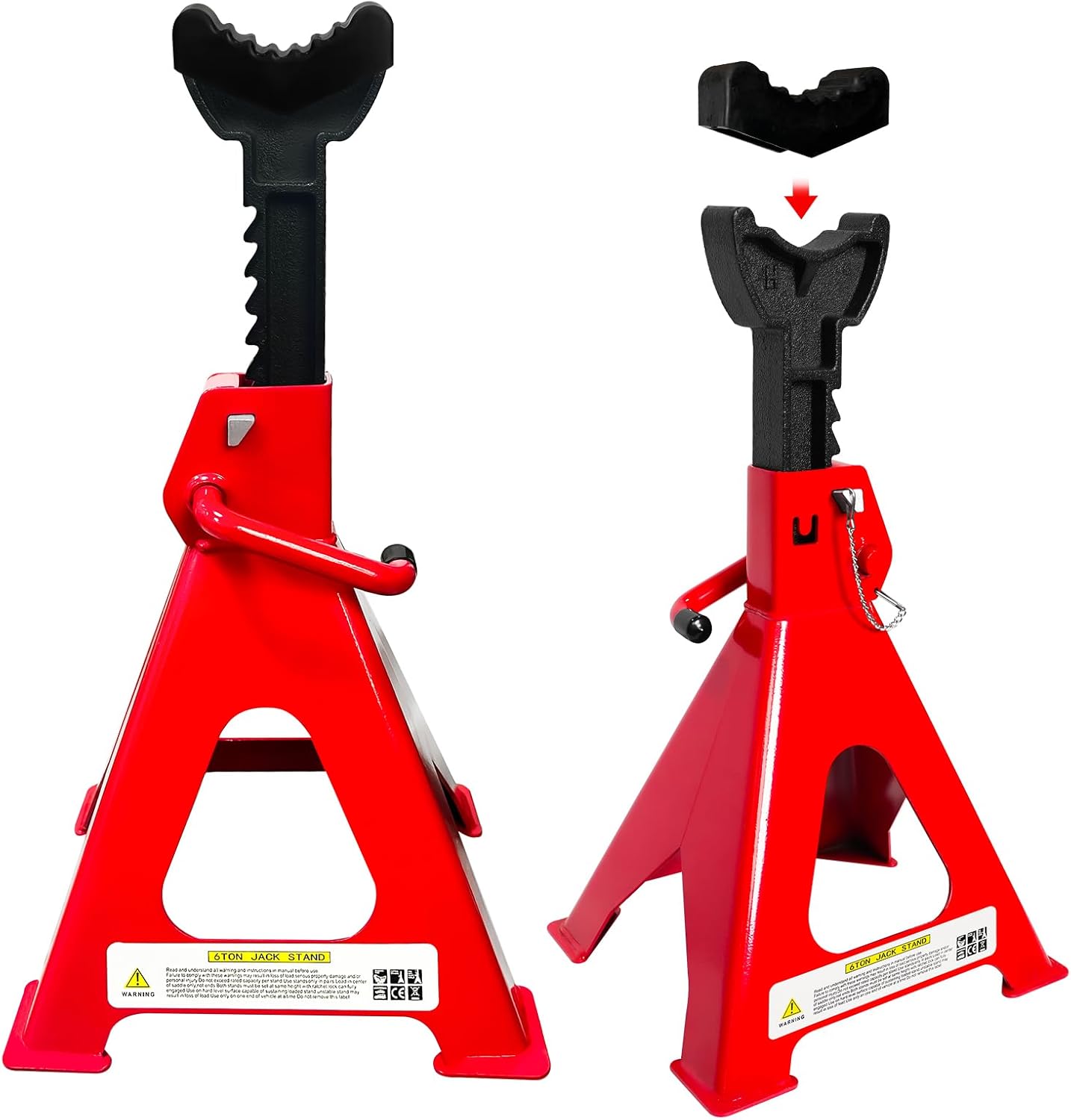 6 Ton Adjustable Jack Stands for Safe Car Lifting and Support
