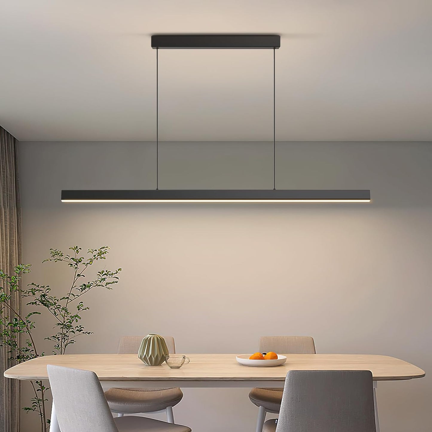 Modern Island Lights 57in LED Pendant Light with Remote Control