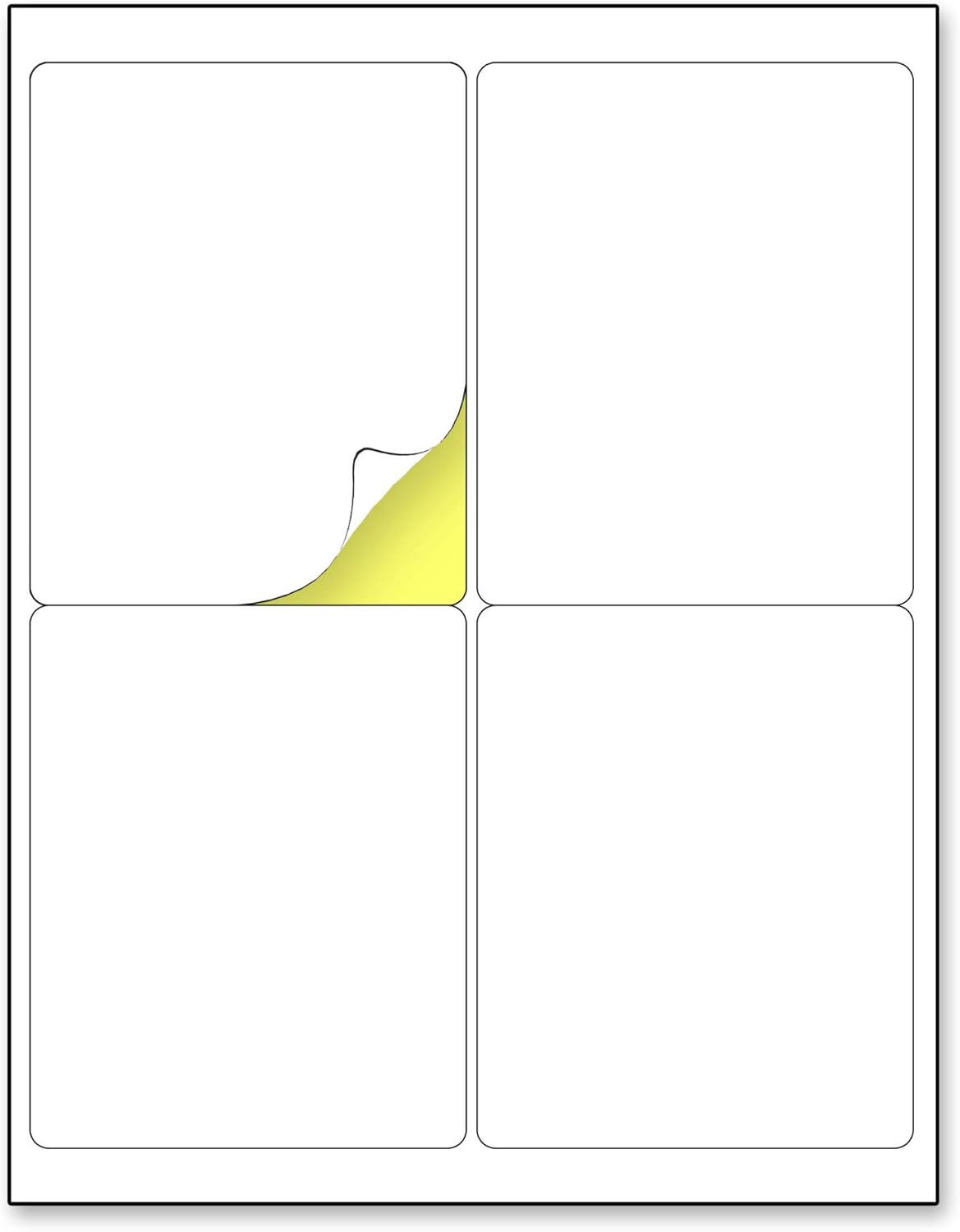 TownStix Large White Labels (4 x 5) - 30 Sheets, Laser/Inkjet Printable