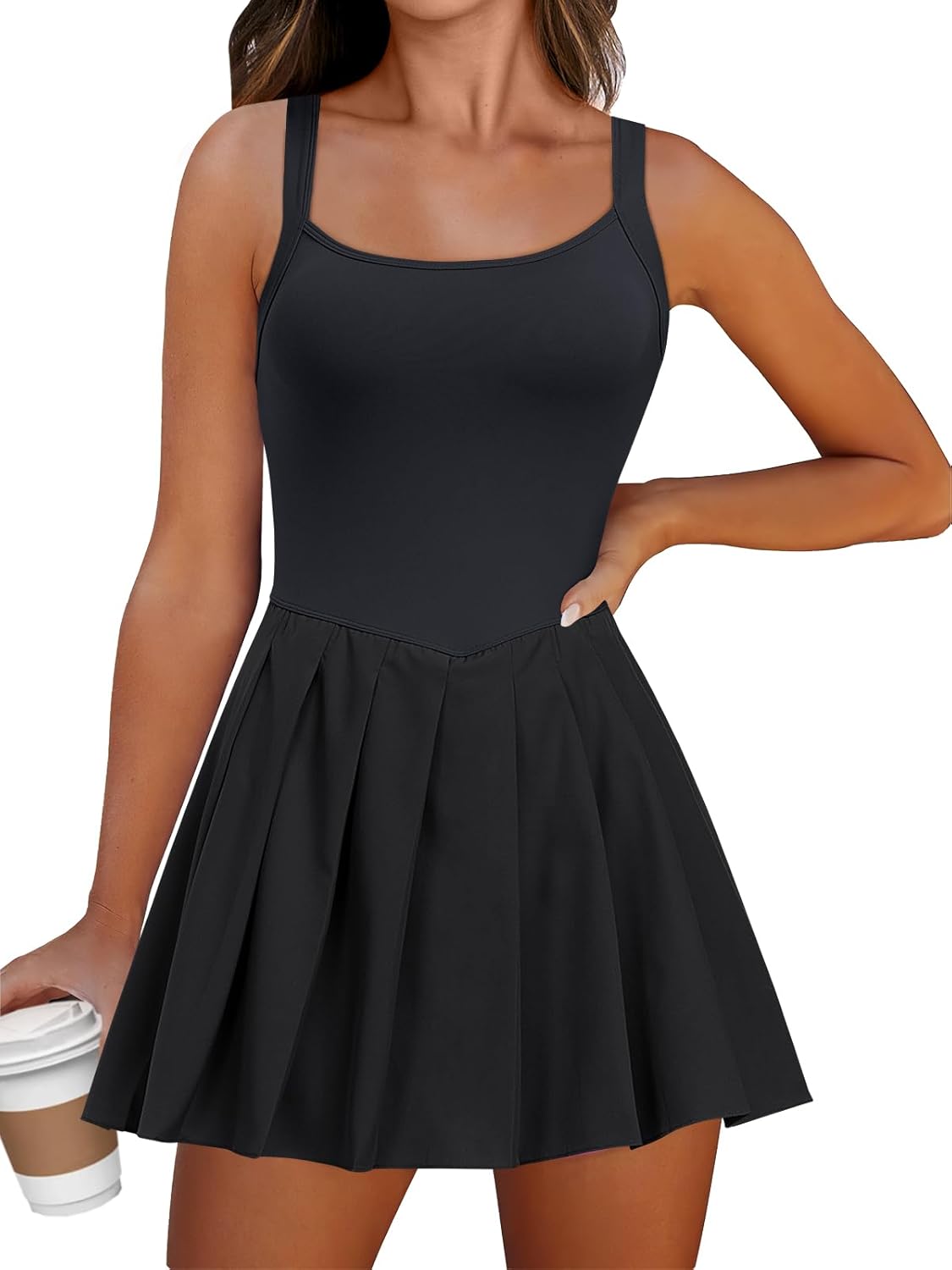 ANRABESS Women's Tennis Athletic Pleated Mini Dress for Summer