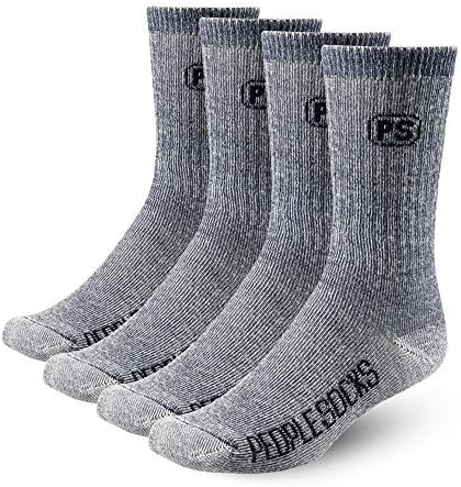People Socks Merino Wool Crew Socks for Men and Women - 4 Pairs