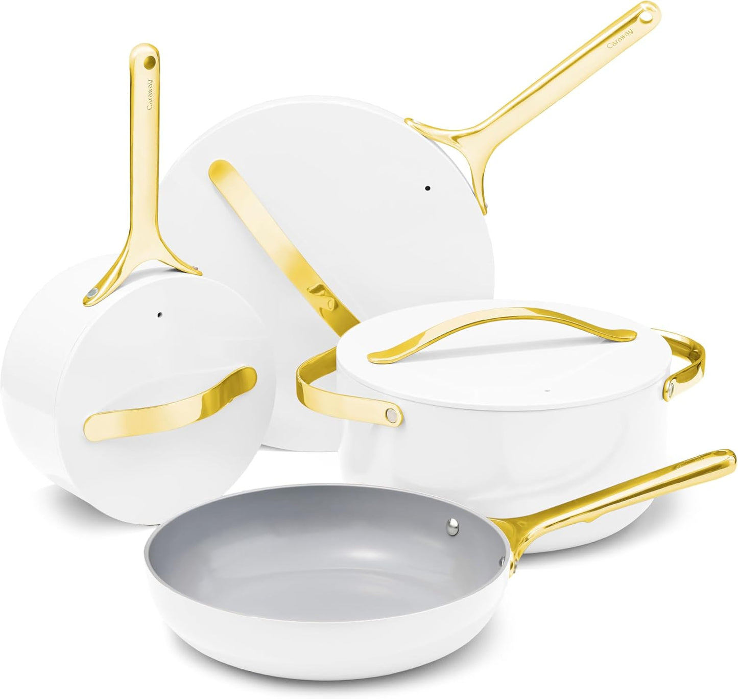 Caraway Nonstick Ceramic Cookware Set - 12 Piece Kitchen Essential