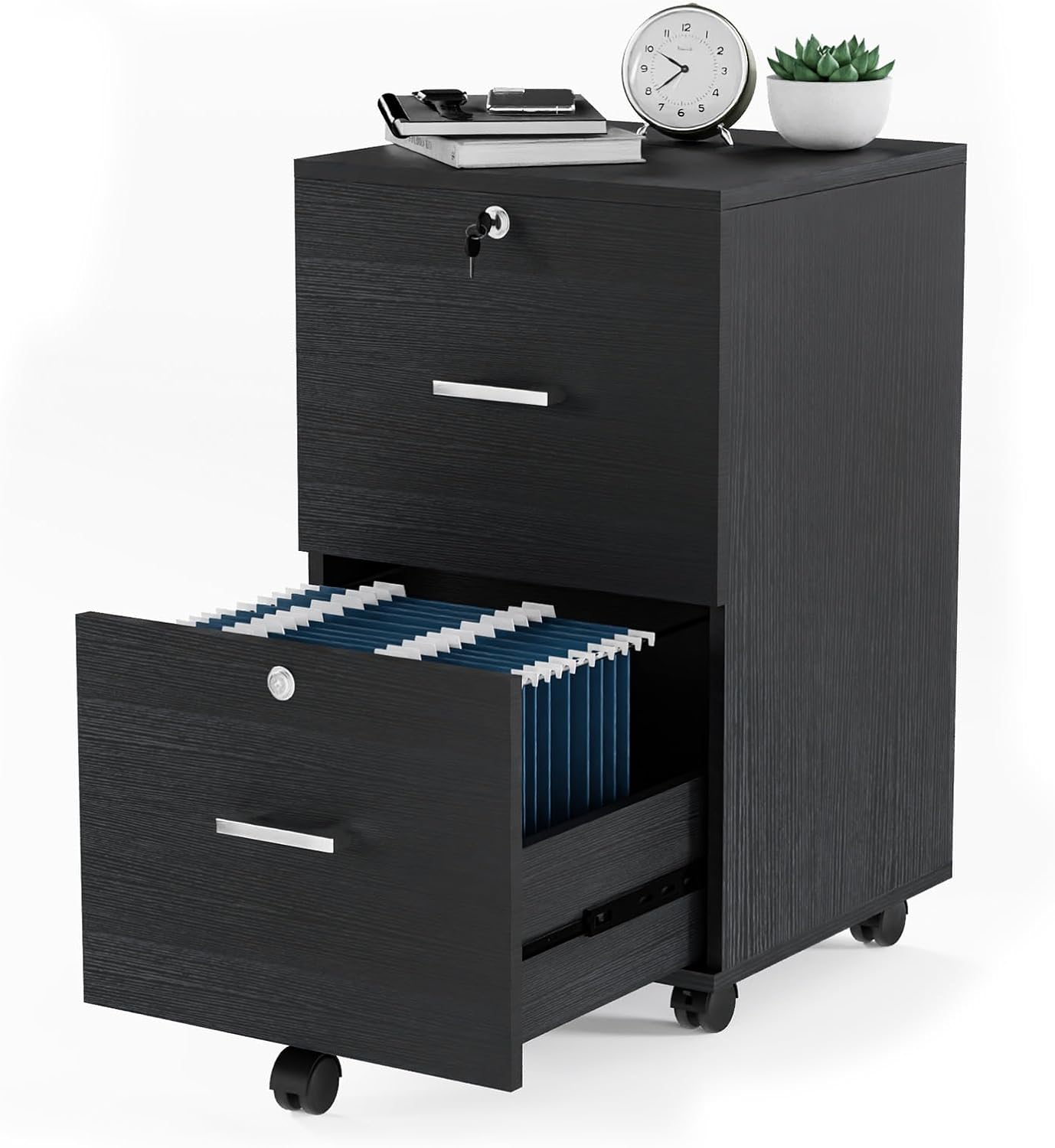 VINGLI 2-Drawer File Cabinet with Lock for Home Office Use