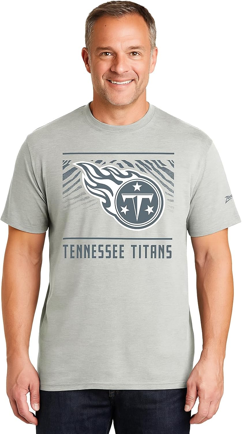 Zubaz NFL Men's Short Sleeve Team Graphic T-Shirt for Fans