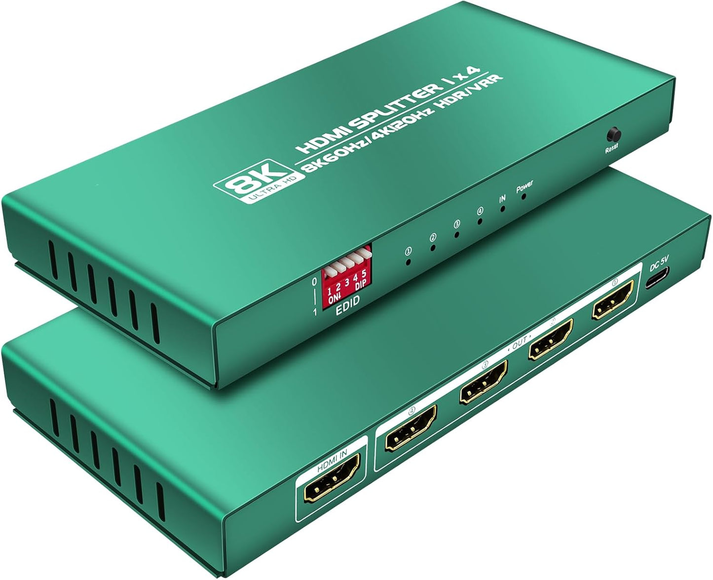 HDMI Splitter 1 in 4 Out 4k 120Hz for PS5 and More