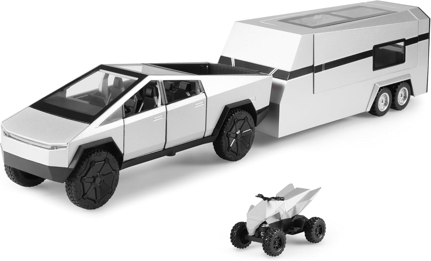 1/32 Diecast Cybertruck with Trailer - NLIEOPDA Toy Trucks