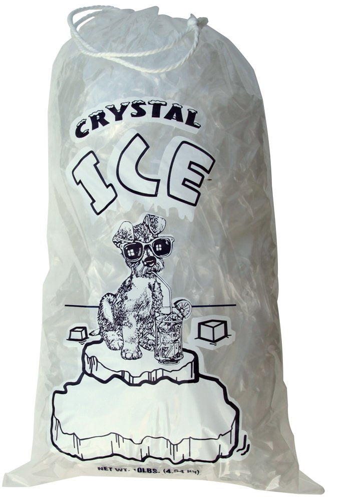 Heavy Duty Commercial Grade Ice Bags with Drawstring for Storage