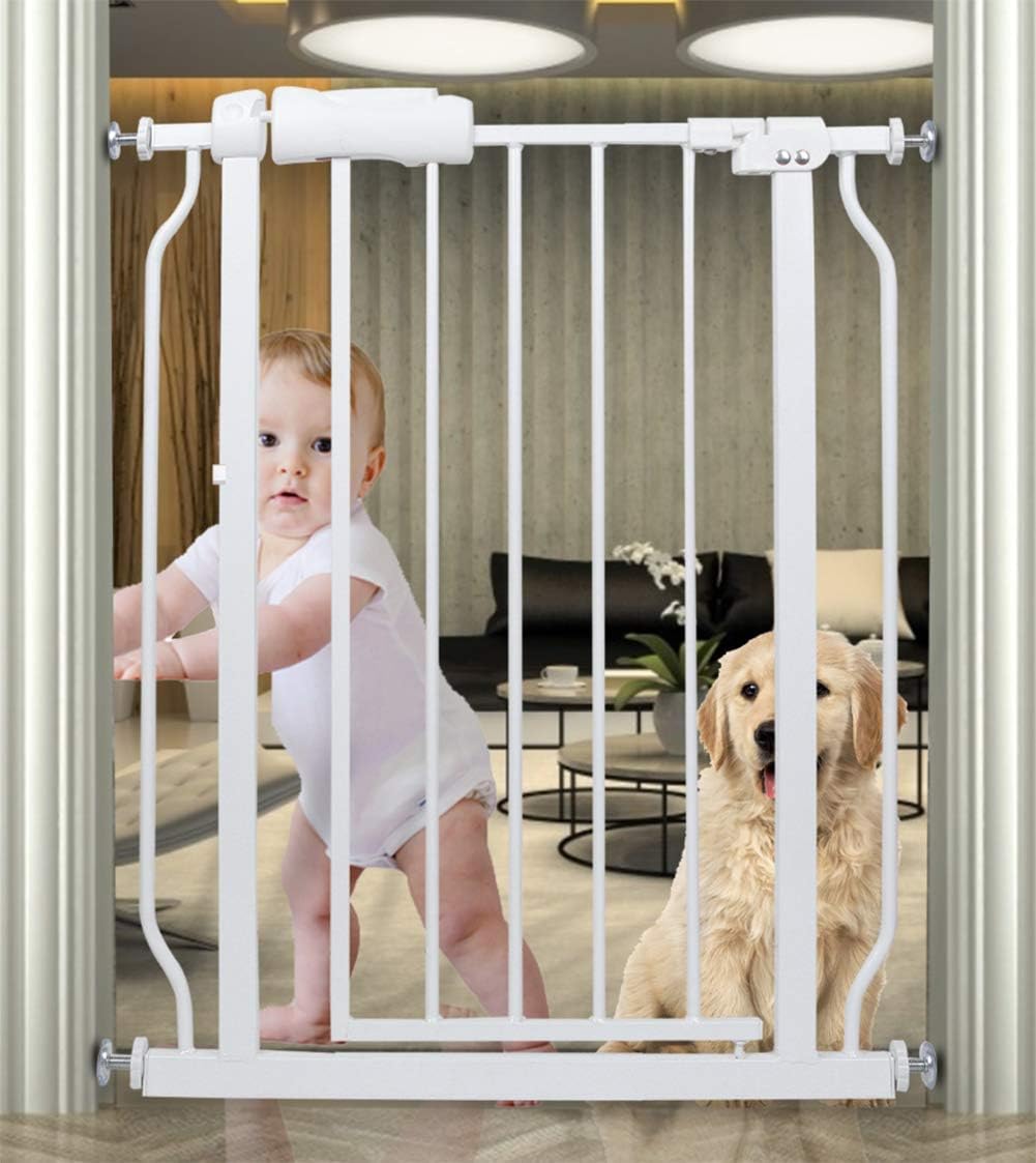 Small Narrow Baby Gate for Stairs and Doorways by HOOOEN