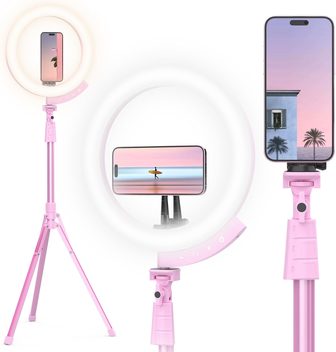 UBeesize 12ft' Ring Light with Tripod and Magnetic Phone Holder