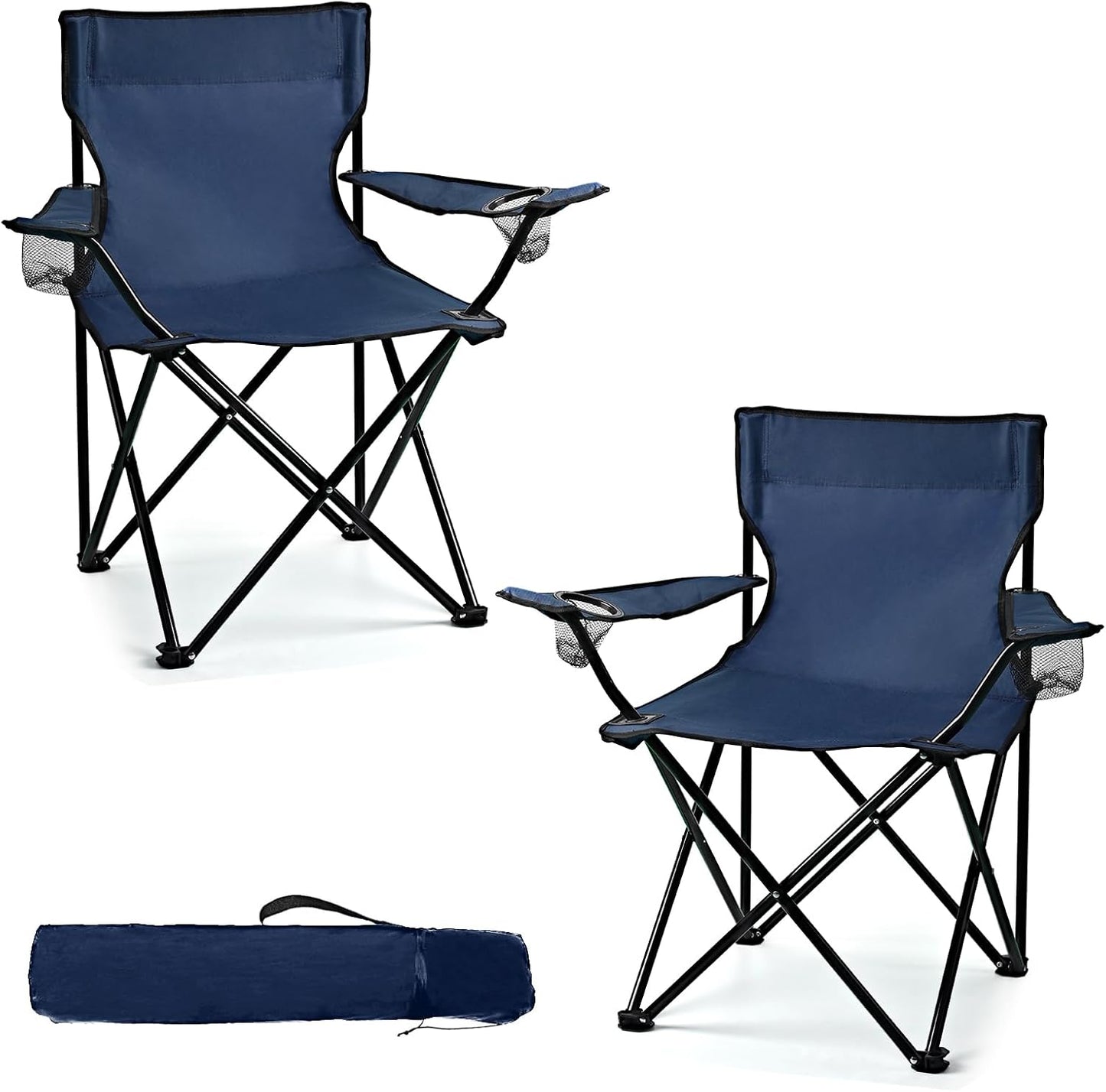 Lightweight Camping Chairs for Adults & Teens, 250LBS Capacity