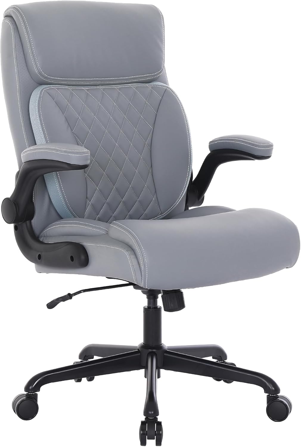 Ergonomic PU Leather Executive Office Chair with Lumbar Support