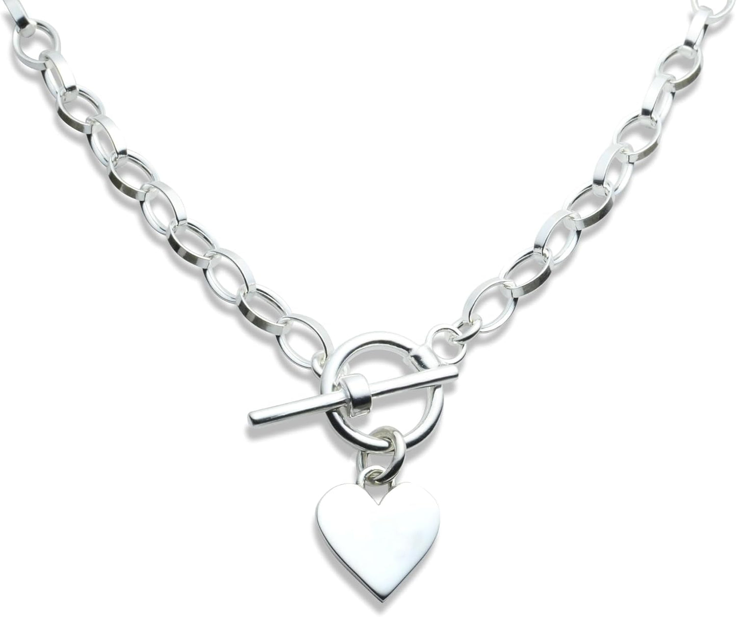 Wellesley Row Heart Choker Necklace in Sterling Silver