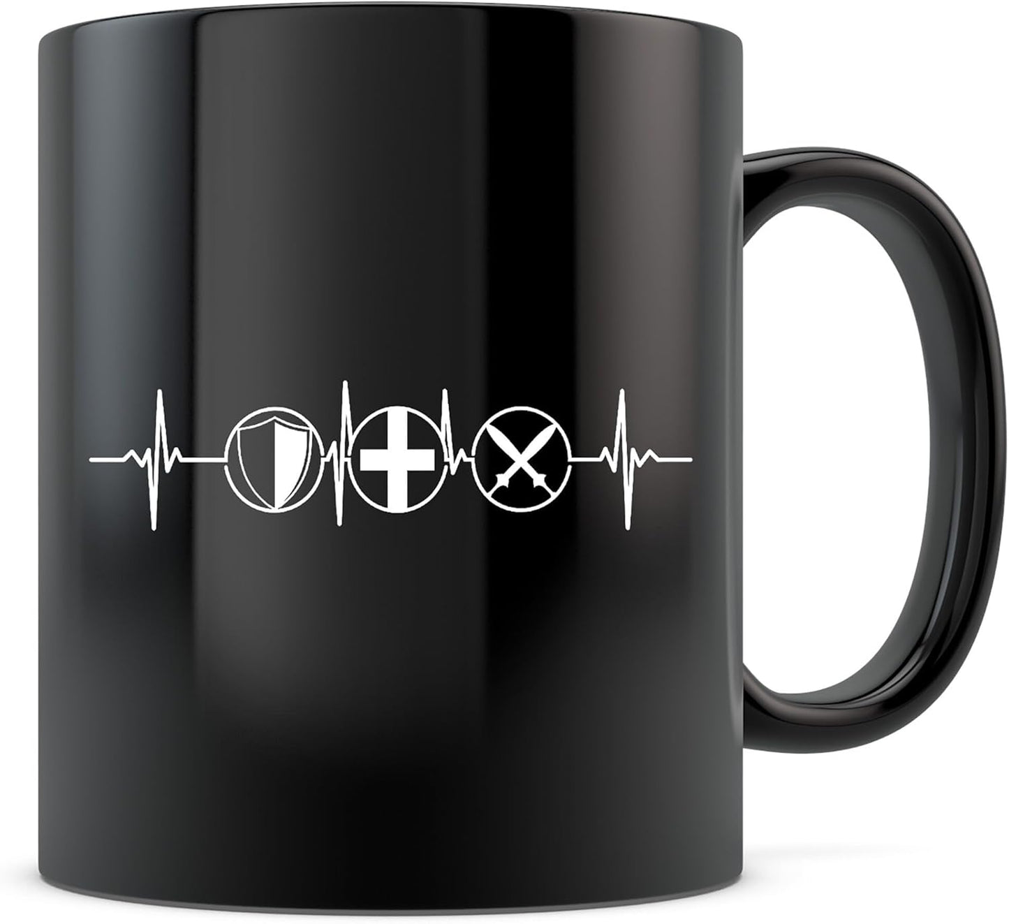 MMO Heartbeat Gaming Mug - Tank, Healer, DPS!