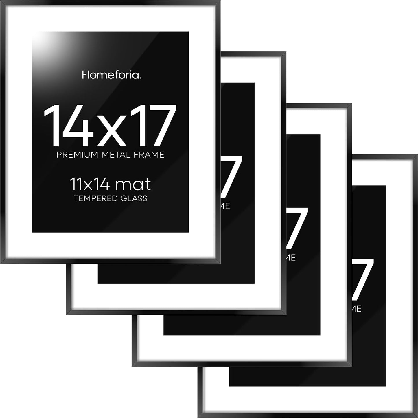 14x17 Picture Frame Black - High End Metal Poster Frames