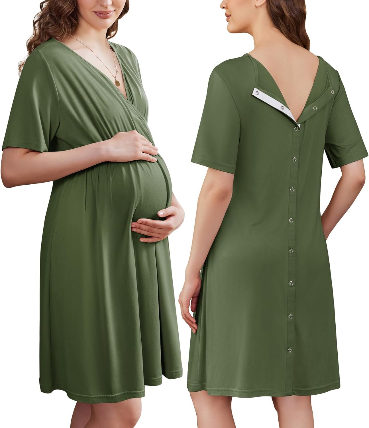 Ekouaer Labor and Delivery Gown for Comfortable Maternity Use