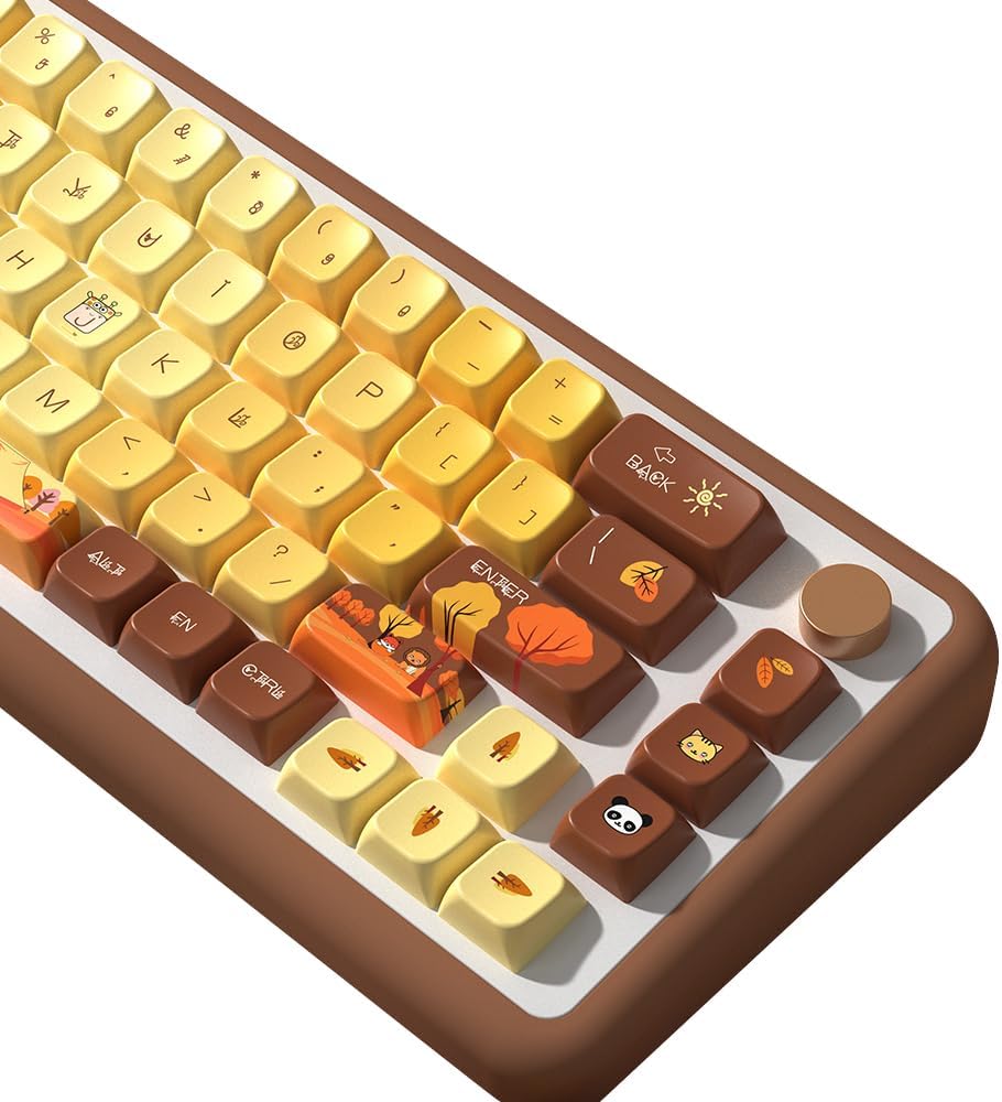 Autumn Theme Keycaps Set for Mechanical Keyboards - 158 PBT Keys