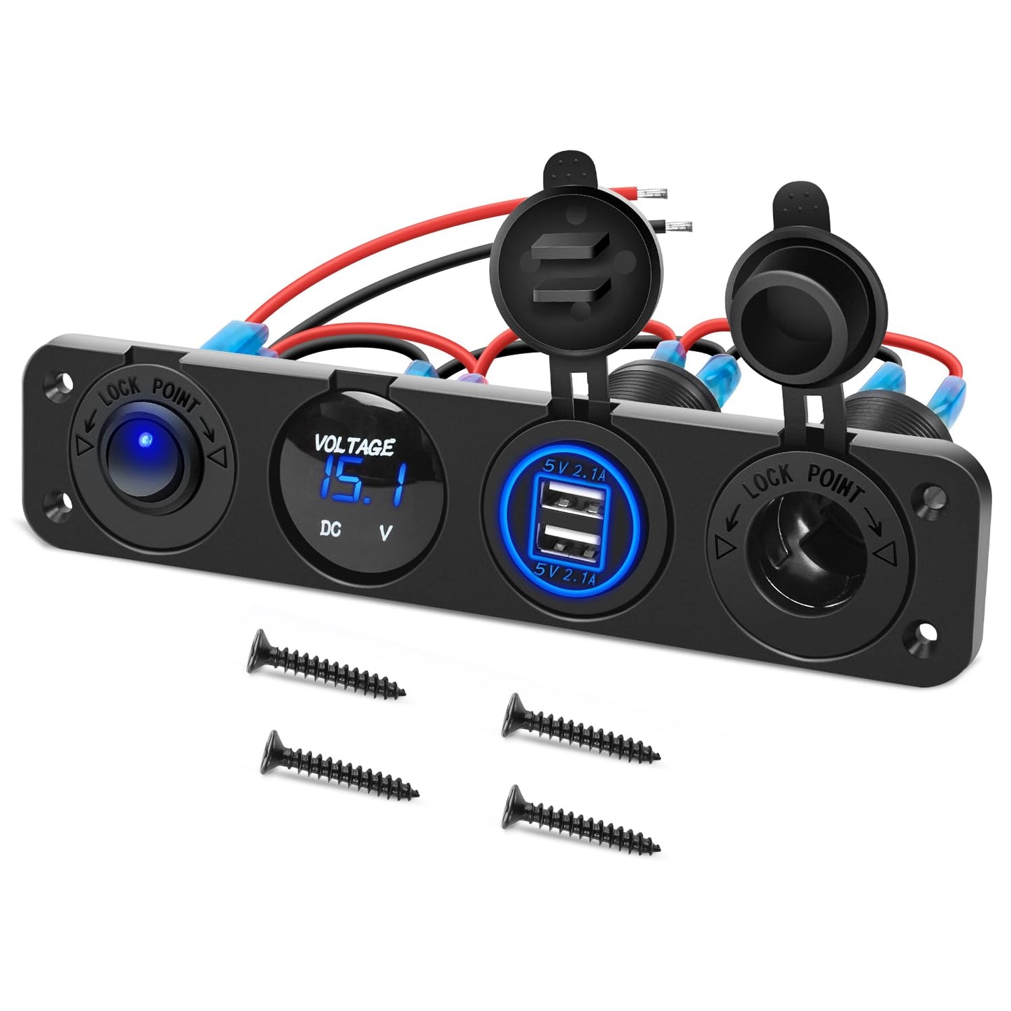 Nilight 4-in-1 Power Panel | Truck Car Marine RV