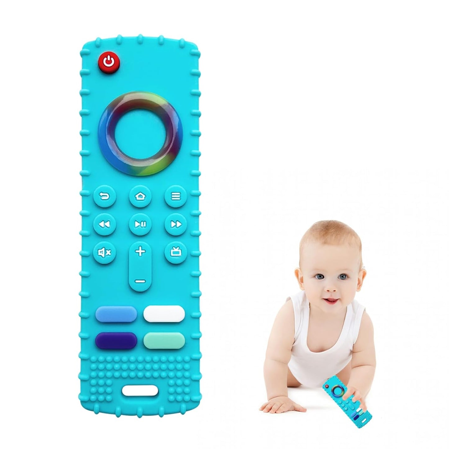 ROBBEAR Baby Teething Toy: TV Remote Shape, BPA-Free Silicone Chew