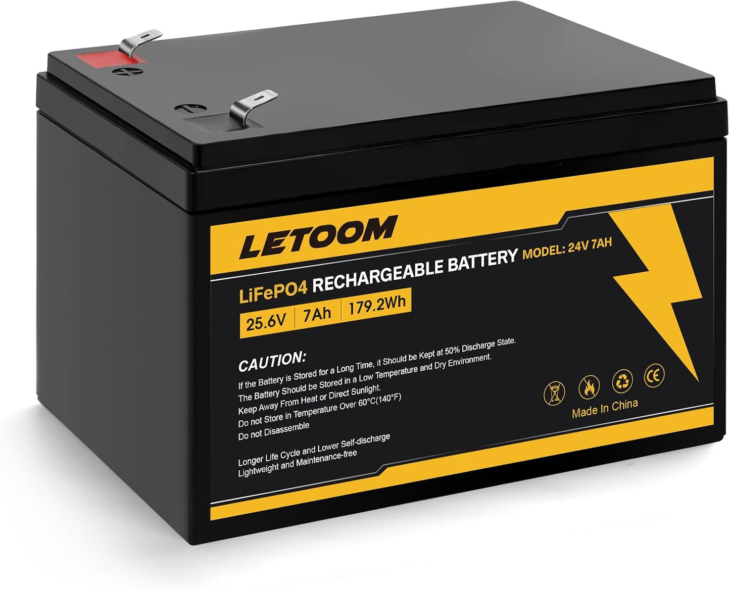 24V LiFePO4 Battery Pack by letoom for Deep Cycle Use