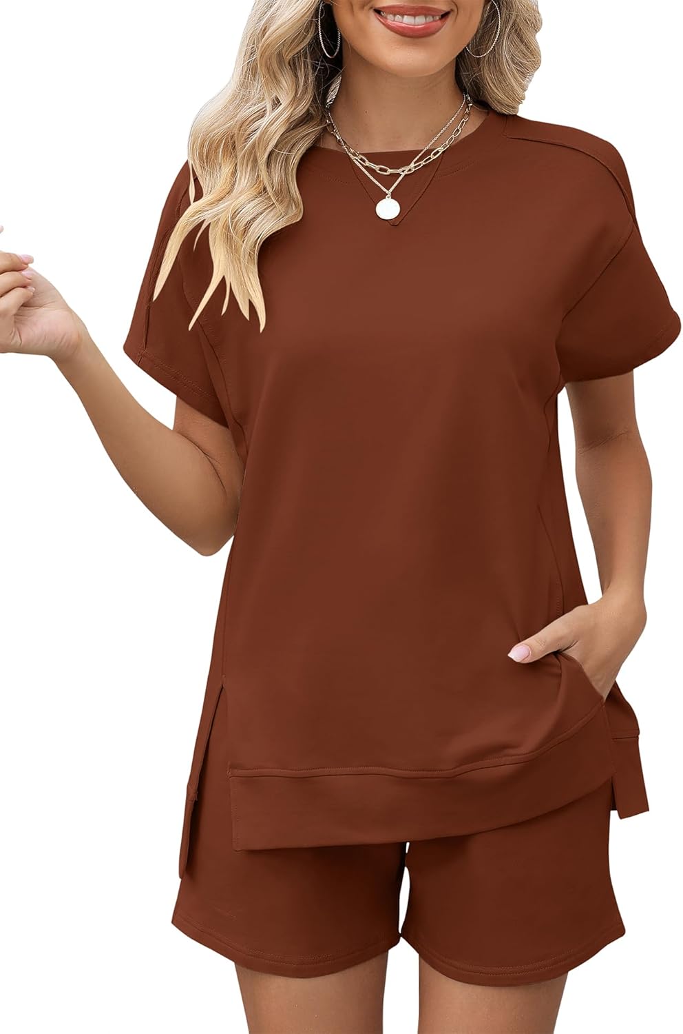 LOMON Womens Fashion 2 Piece Outfits for Summer Comfort