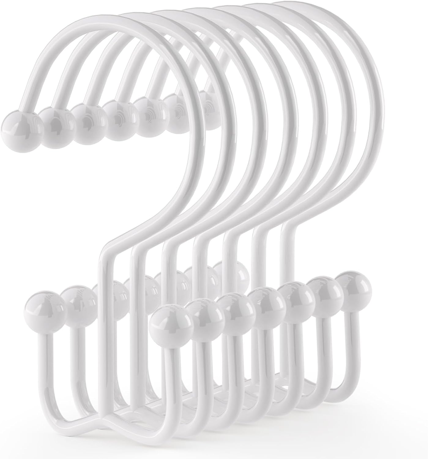Durable Rust-Proof Double Glide Shower Hooks