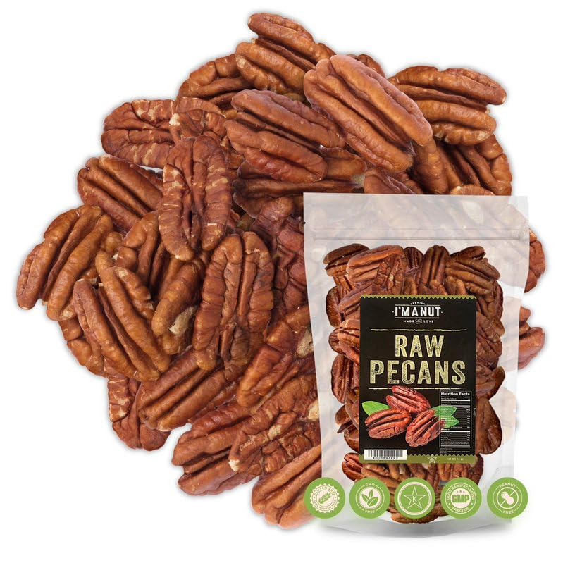 Premium Raw Pecan Halves 44oz - Fresh, Non-GMO Snack Option