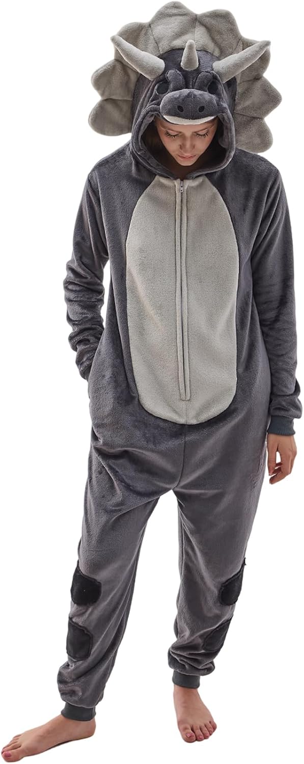 Unisex Adult Onesie Pajamas Animal One Piece Costume Fun Sleepwear