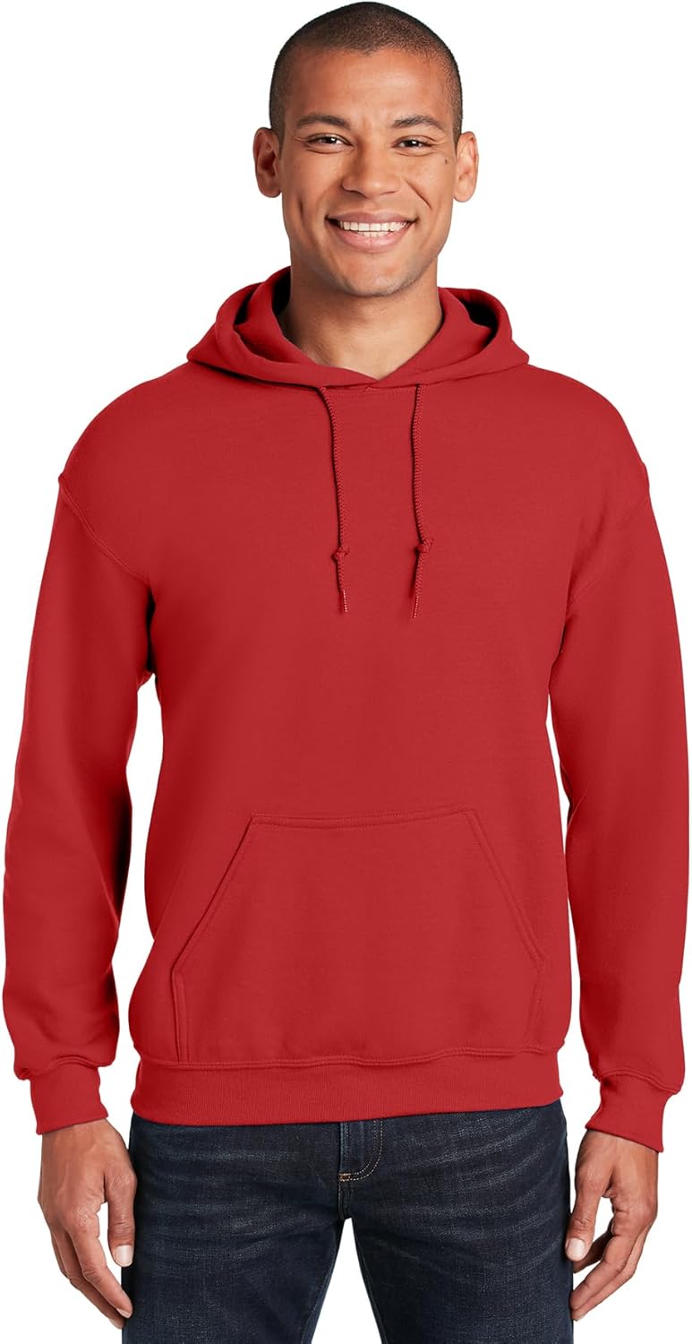 Gildan Red Hooded Sweatshirt, Medium - Cozy Heavy Blend
