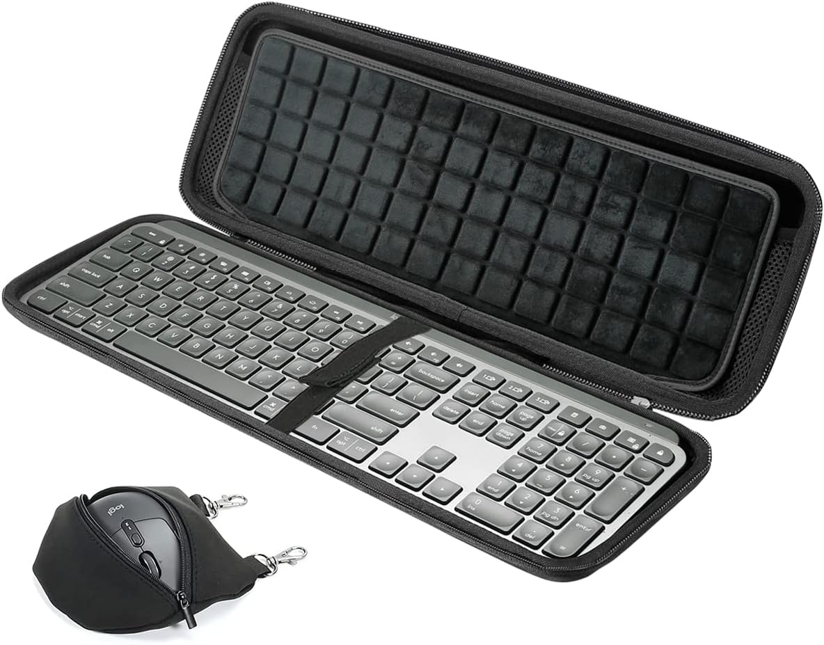 Black Hard Case for Logitech MX Keys - Protection on the Go!