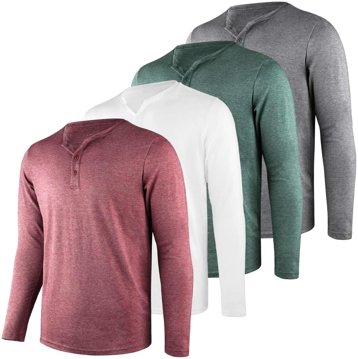 Liloak Men's Henley T-Shirts Pack for Stylish Casual Wear