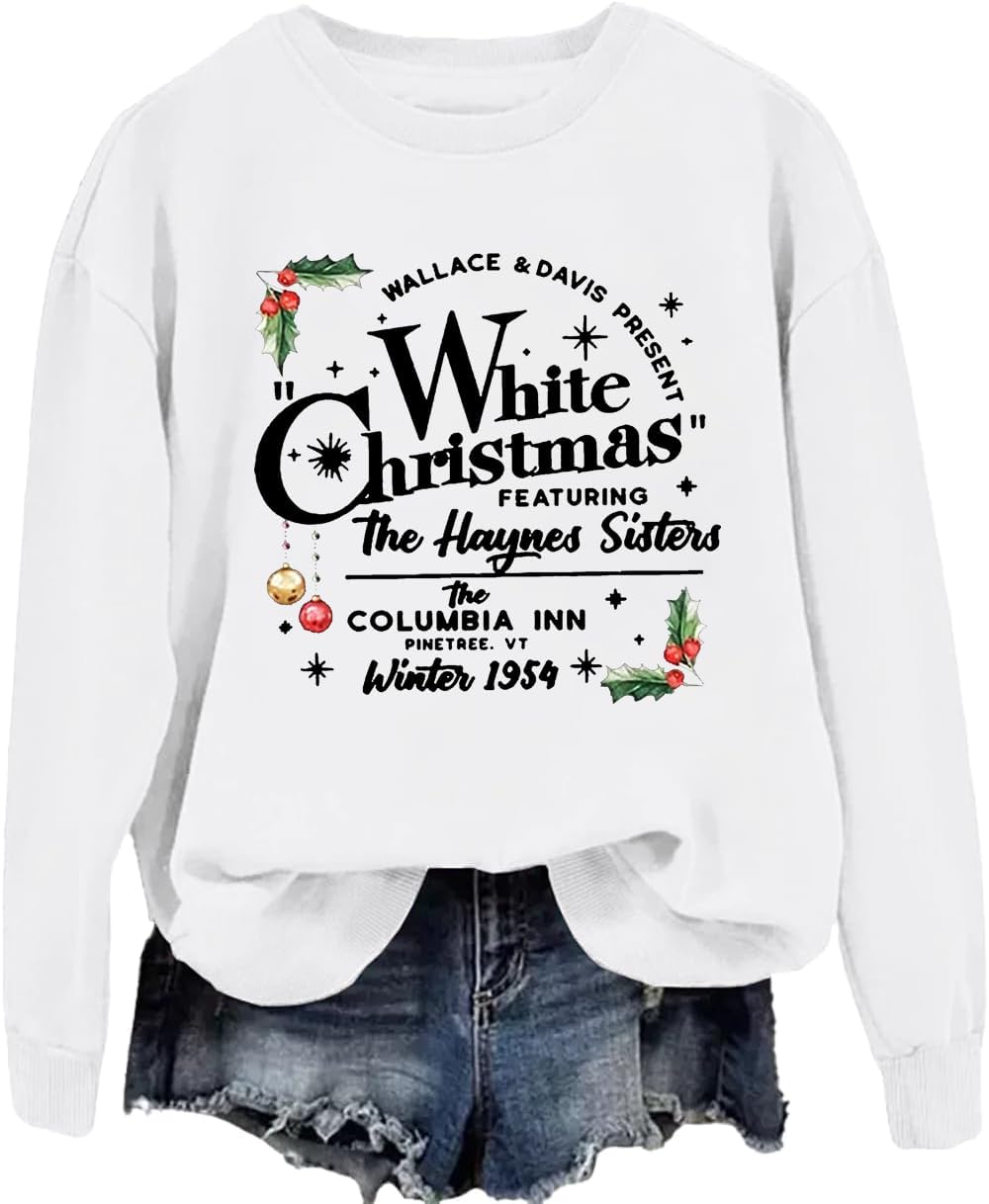 Festive White Christmas Sweatshirt - Unisex Joy!